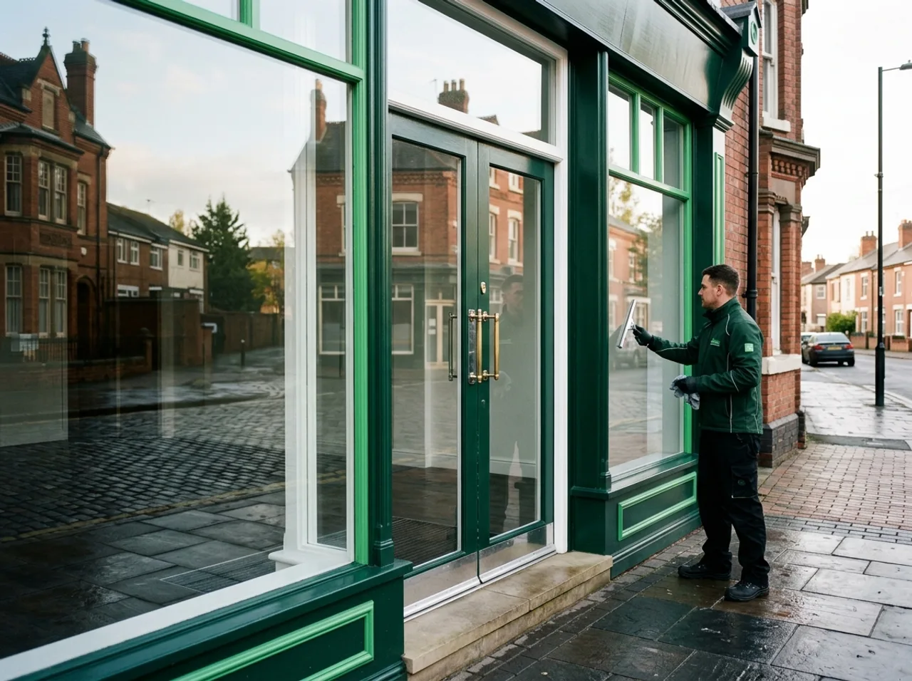 Commercial entrance glass