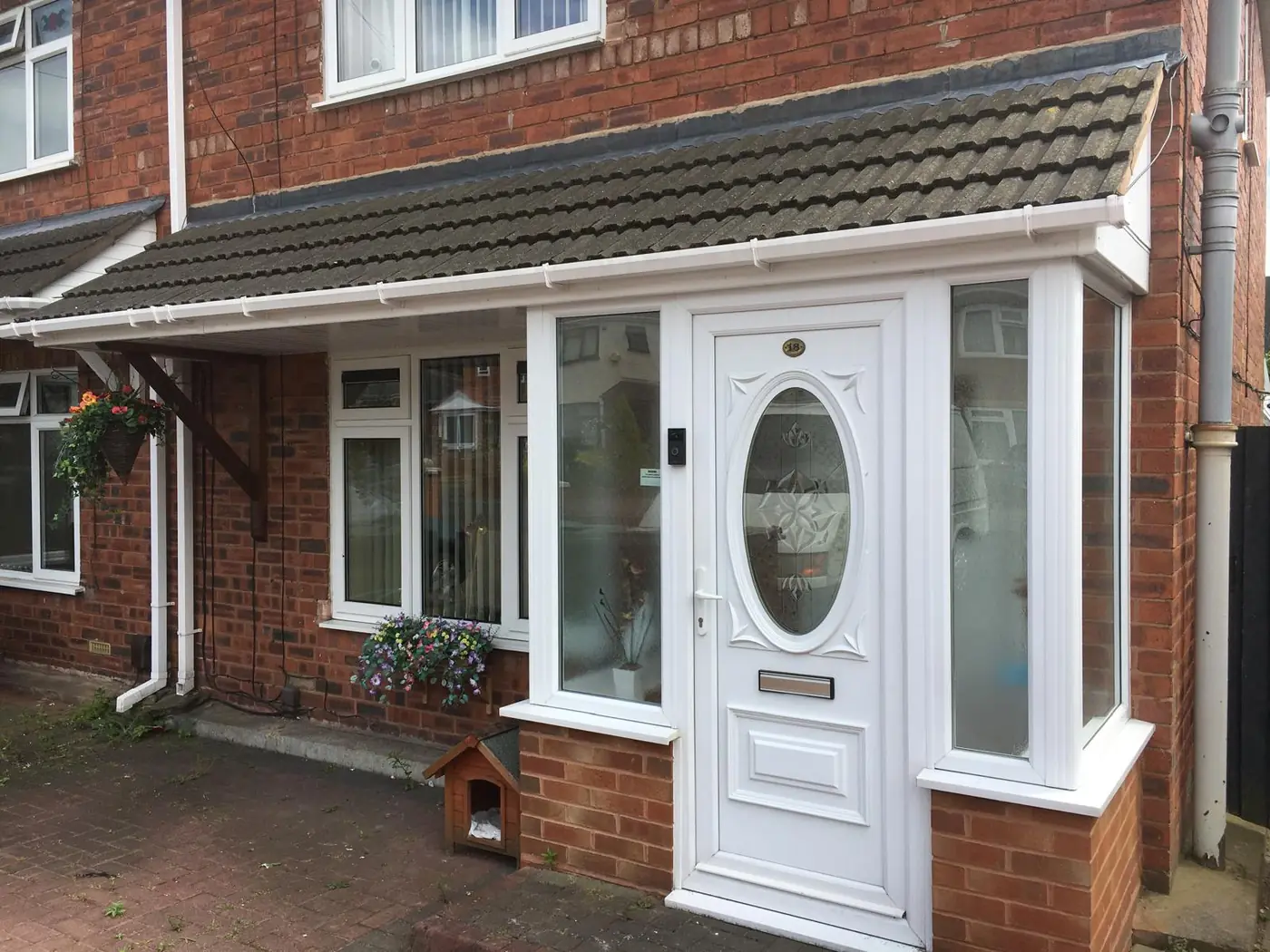 White front door