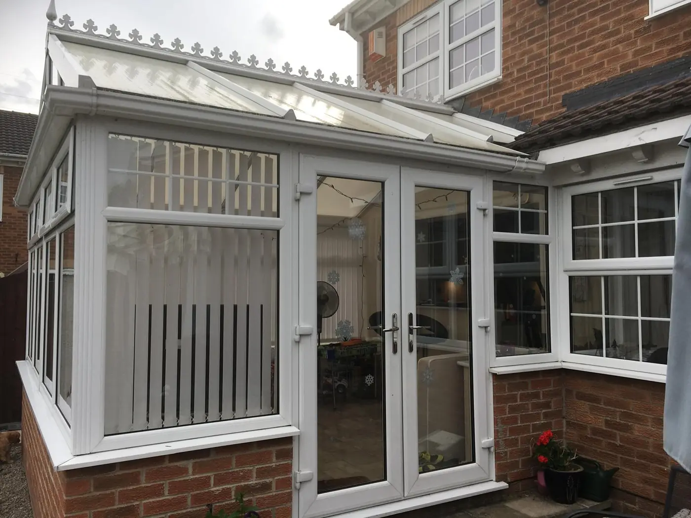 Covered porch and doorway